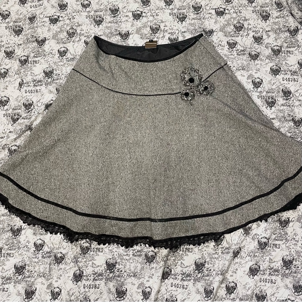 Vintage 90s grey wool skirt